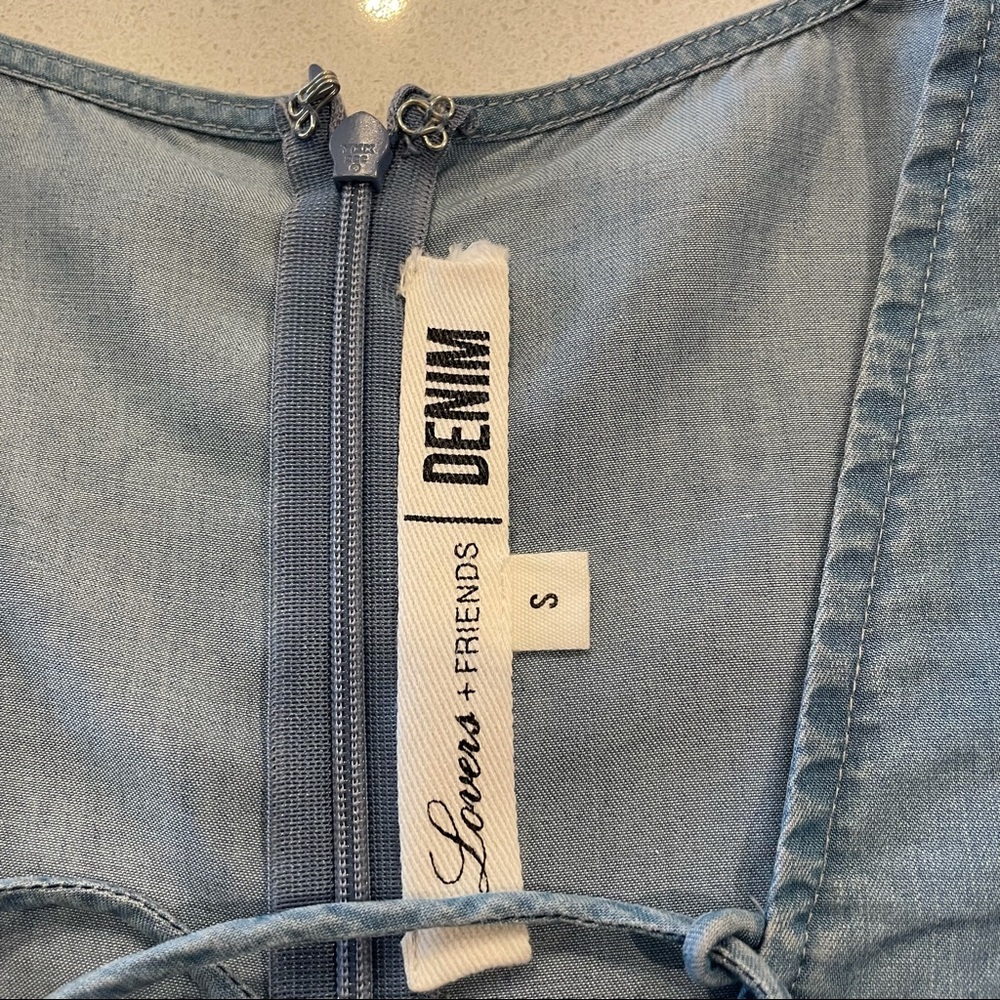 Lovers + Friends Denim Soft Lace Up Dress! - Picture 8 of 8
